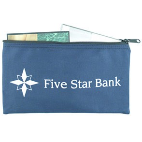 10 Oz. Colored Canvas Standard Deposit/ Organizer Bag 11