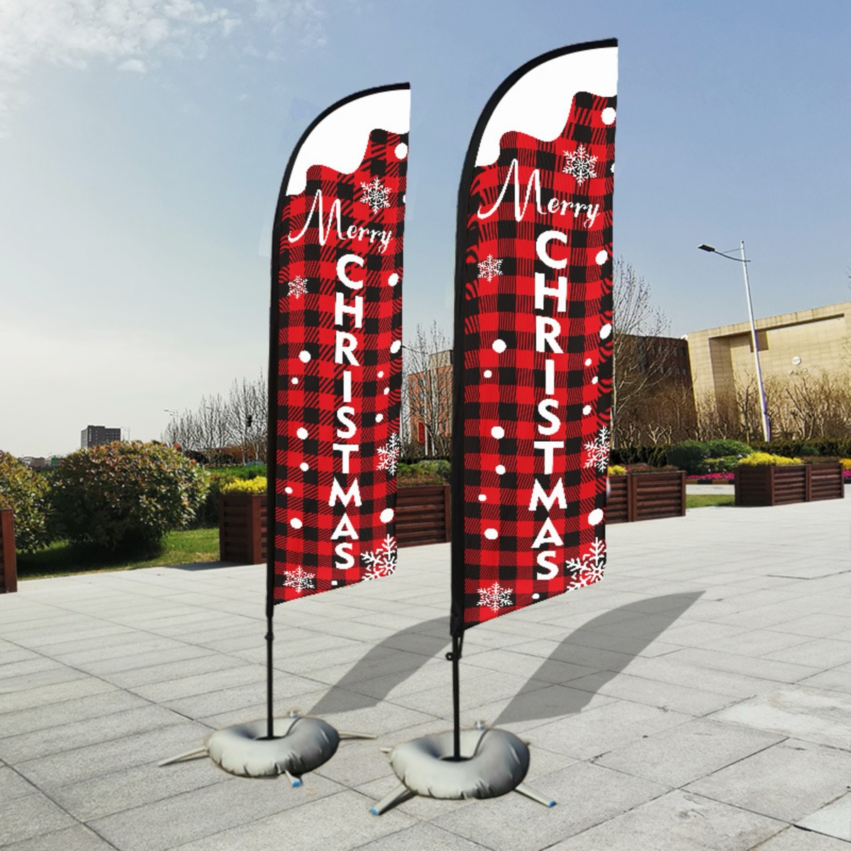 Christmas Themed Outdoor Sale Beach Flag 4