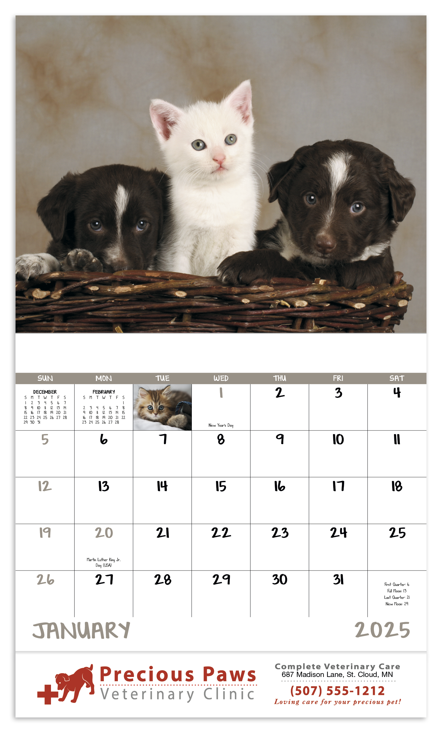 Good Value™ Puppies & Kittens - Stapled Calendar 26