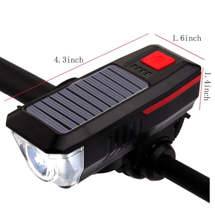 Solar rechargeable bicycle light 1