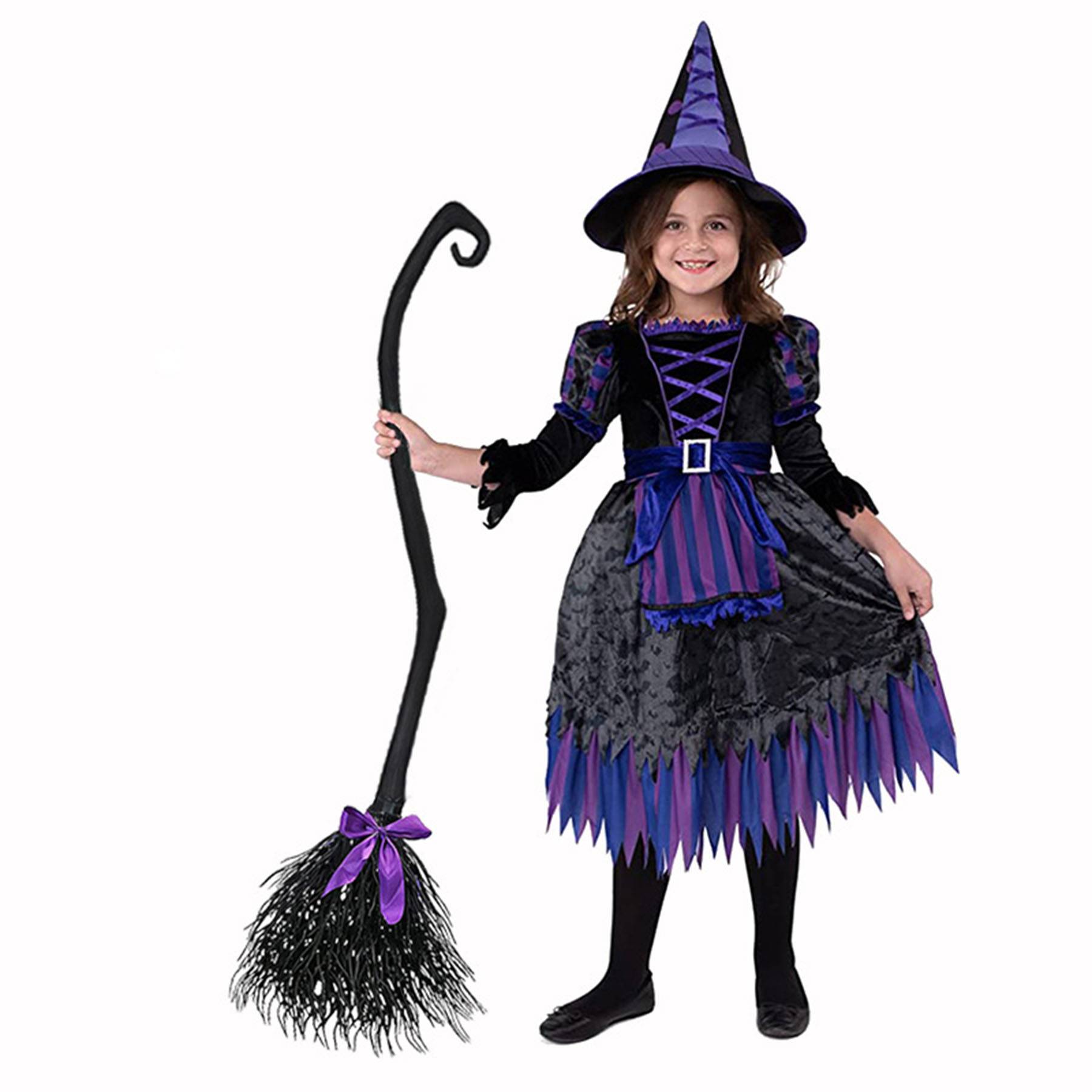 Plastic Halloween witch broom decoration 5