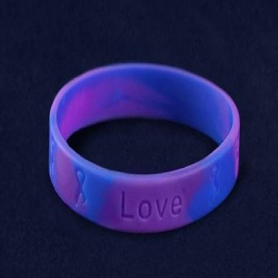 Tie Dye Silicone Wristband - 1" band 3