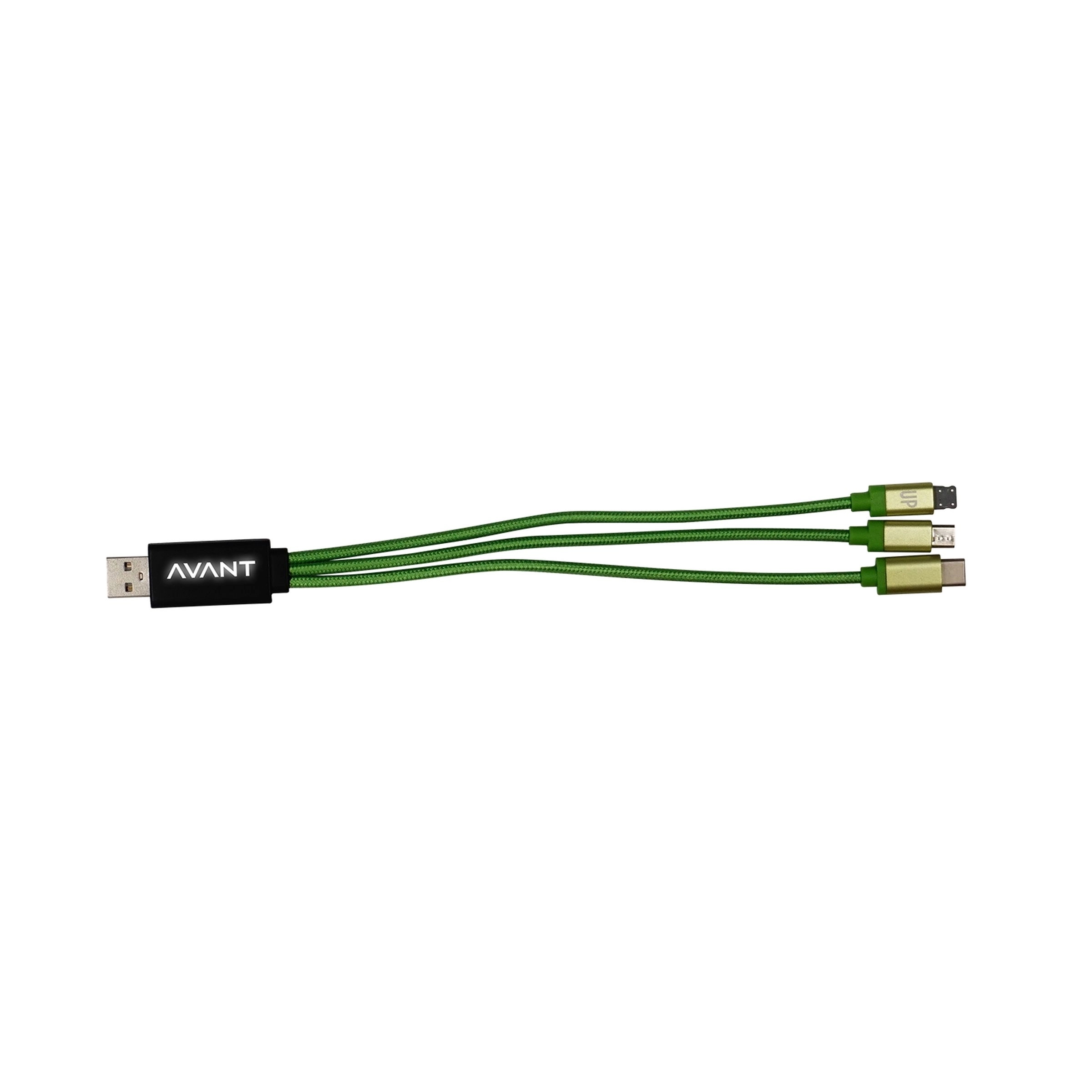 Metallic Light Up Logo Cable with Type C USB 7