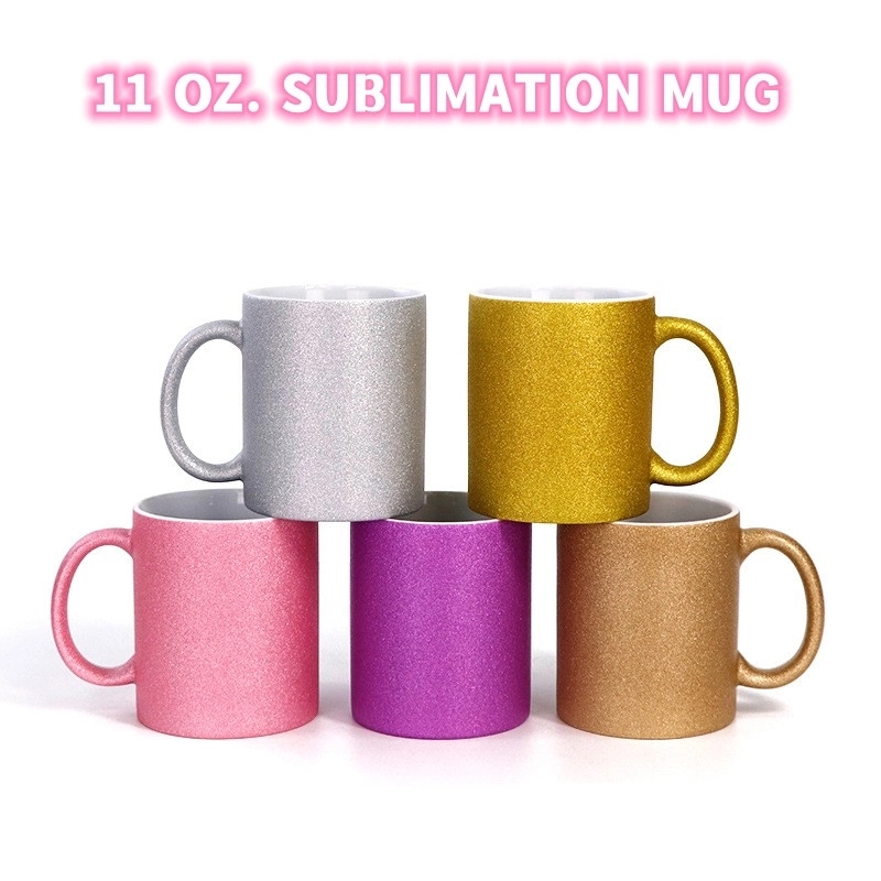 11 oz Full Color Sublimation Sparkly Ceramic Mug 6