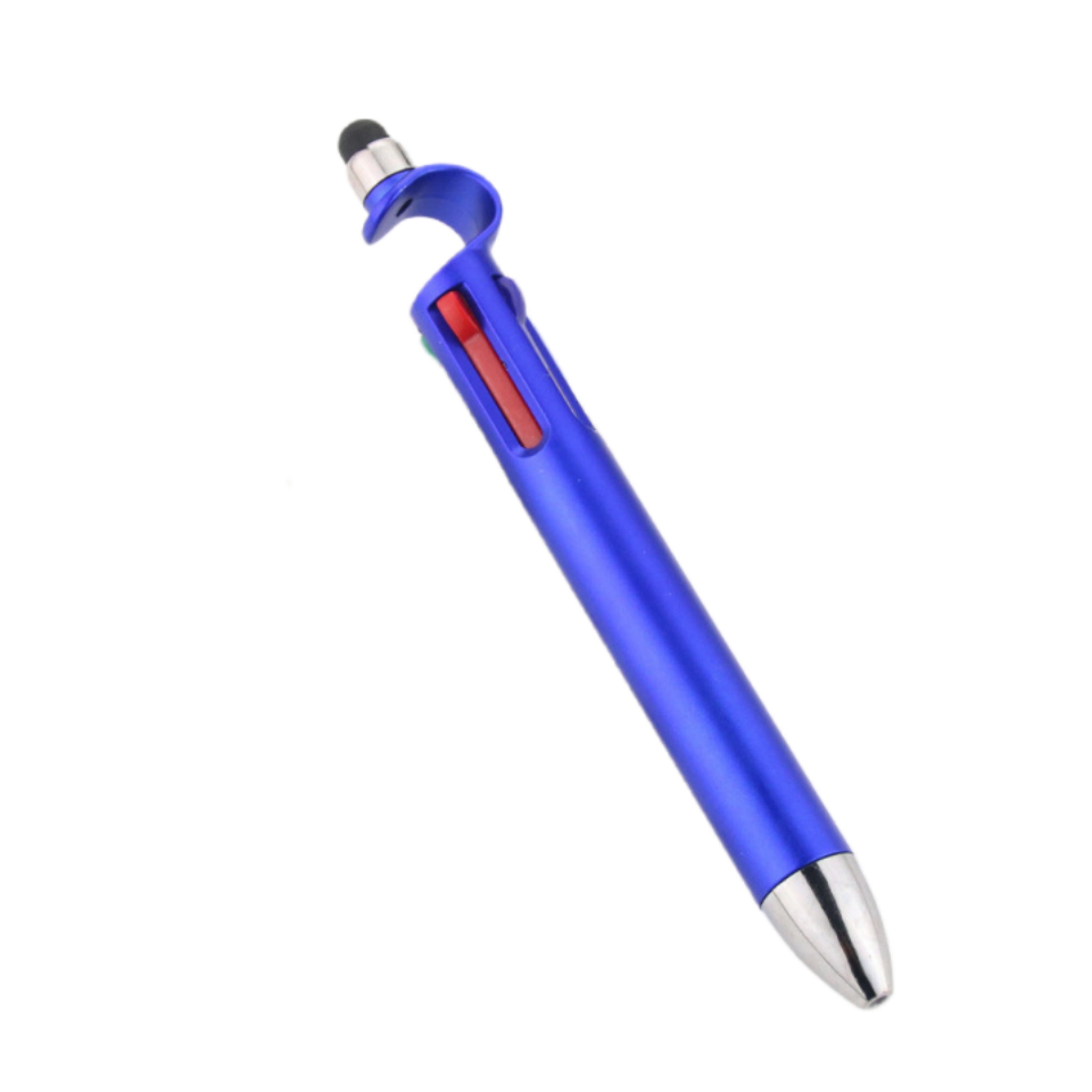 Multifunctional 4-Color Ballpoint Pens with Phone Holder + Stylue Pen 8