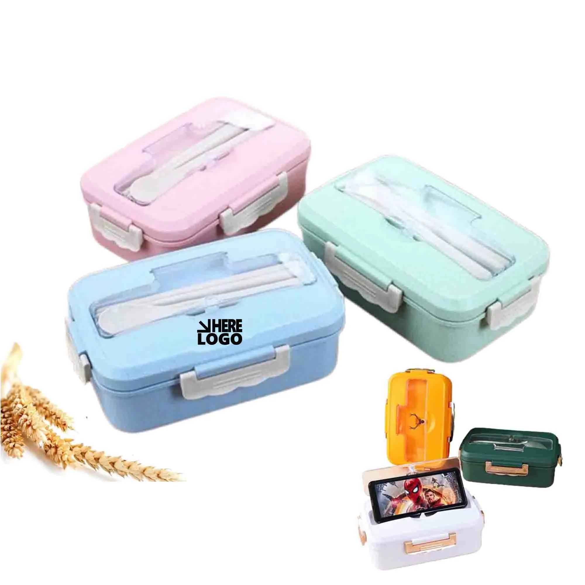 Reusable Student Wheat Straw Bento Case