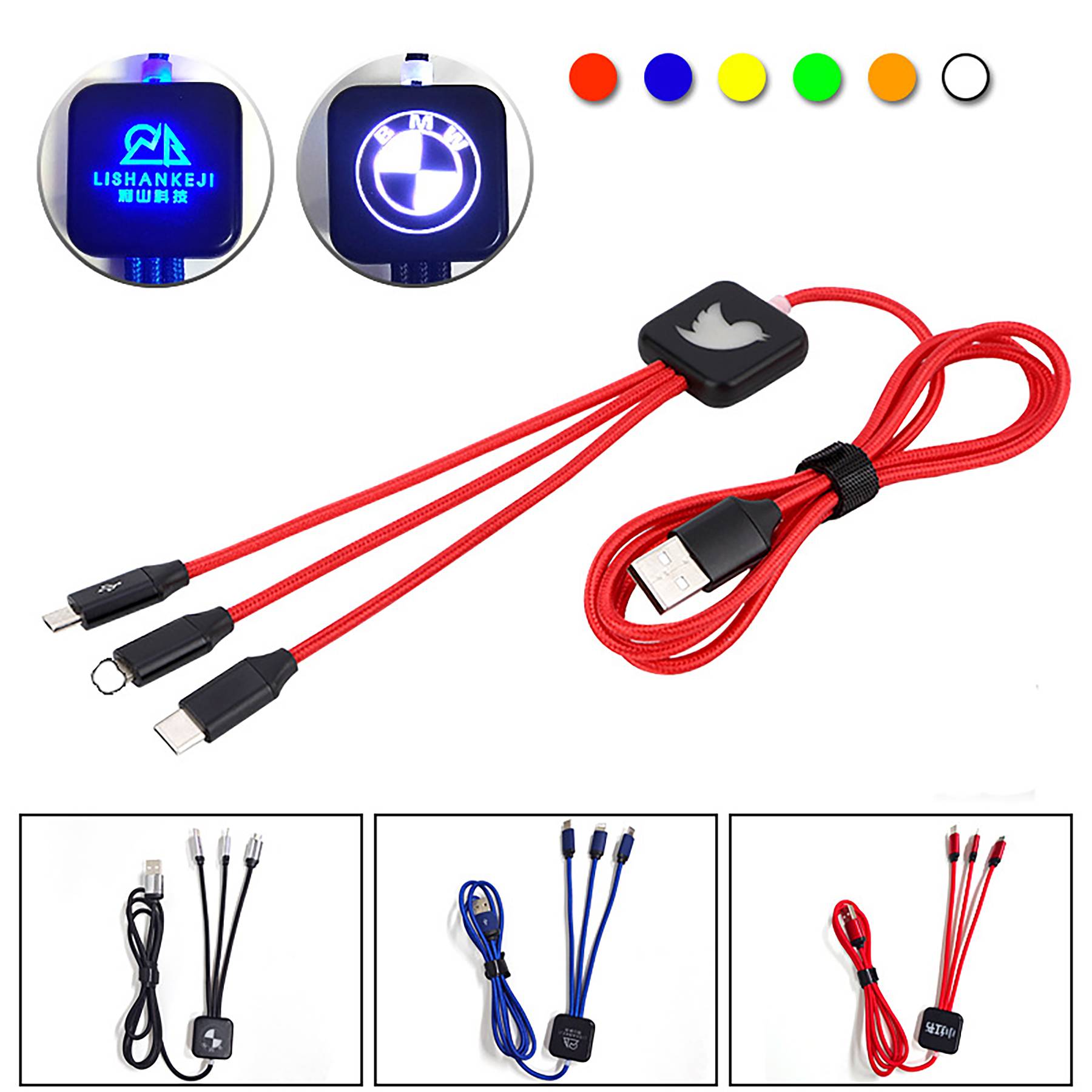 Luminous Logo 3 in 1 Data Cable 2