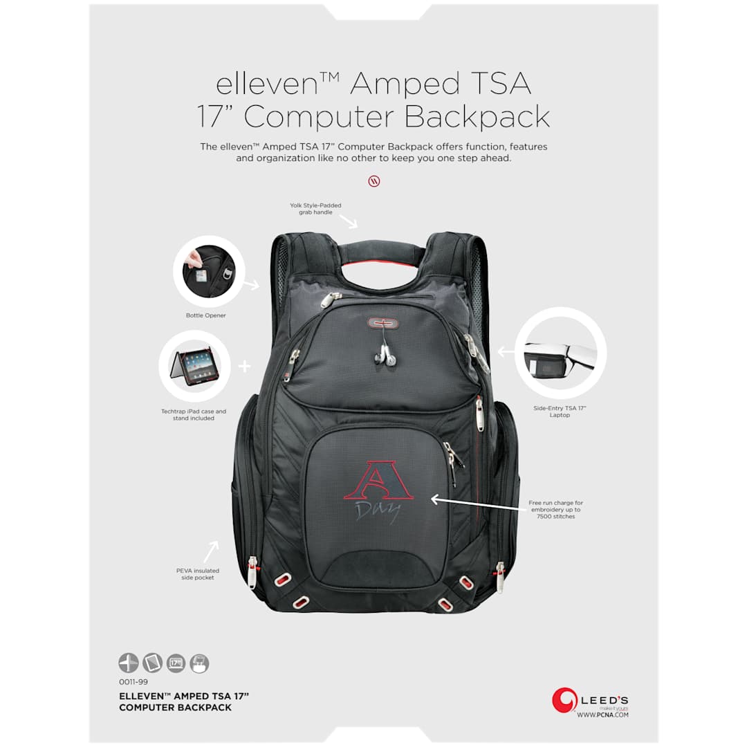 elleven™ Amped TSA 17" Computer Backpack 12