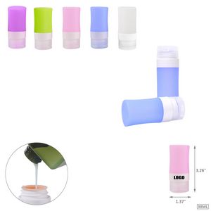 38ml Silicone Cylinder Travel Bottle With Flip Up Lid 5