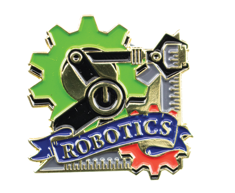 Educational Lapel Pin- Robotics (1-1/8")