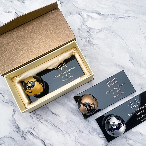 Continental Globe on Glass Base Award 4