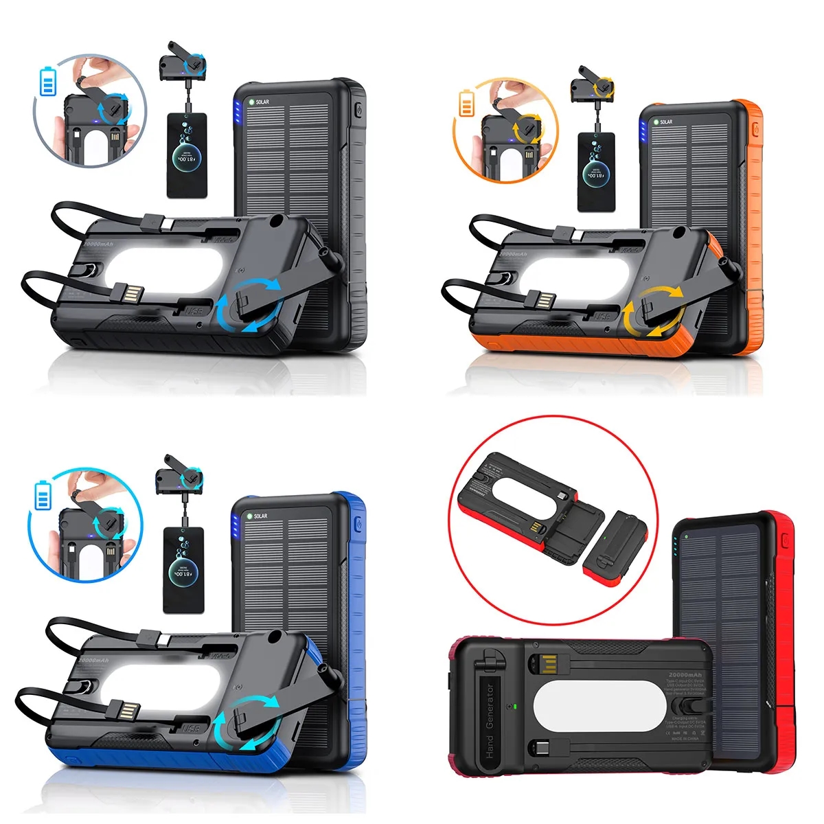 Hand Crank Solar Power Bank 3