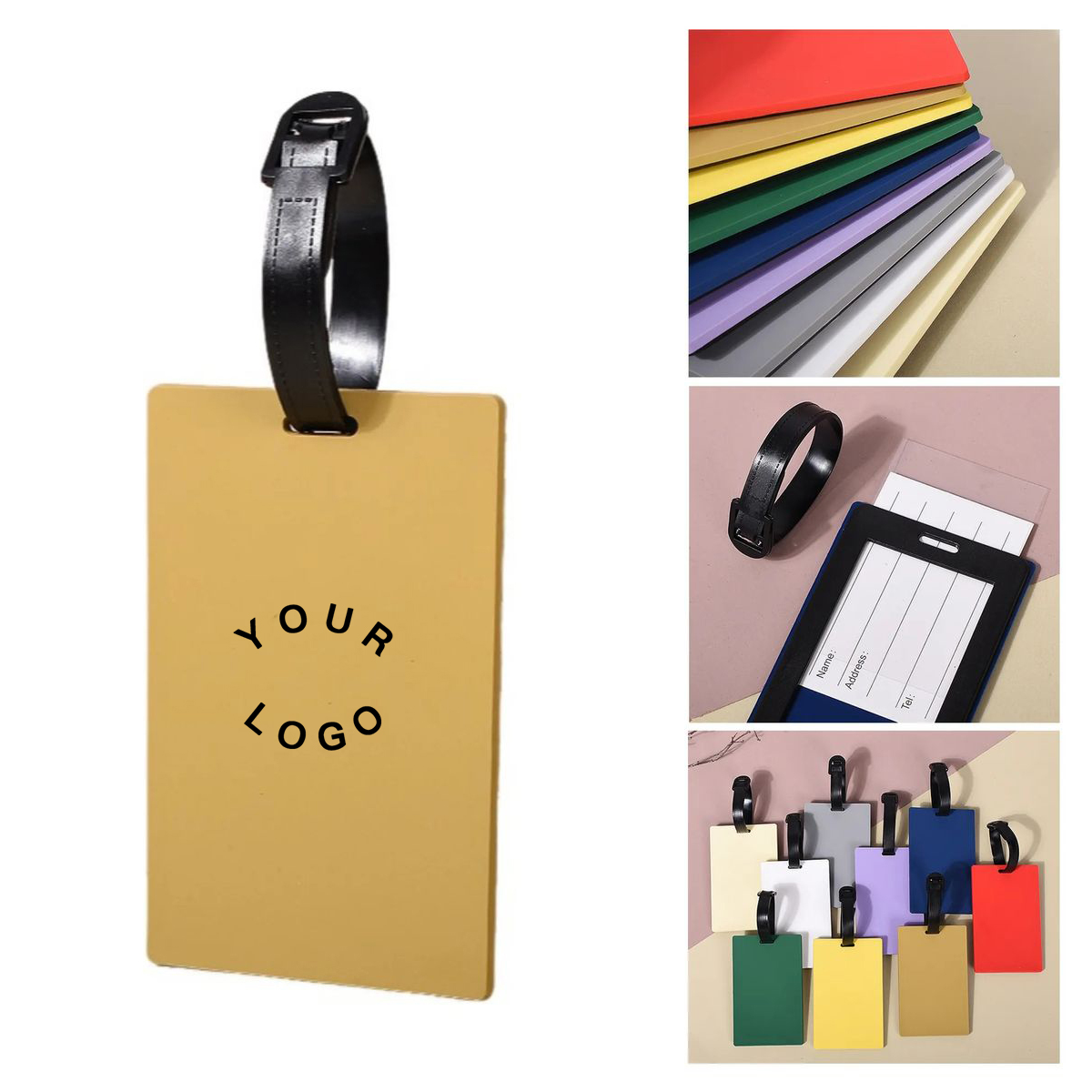 Silicone Luggage Tag with Privacy Cover 4