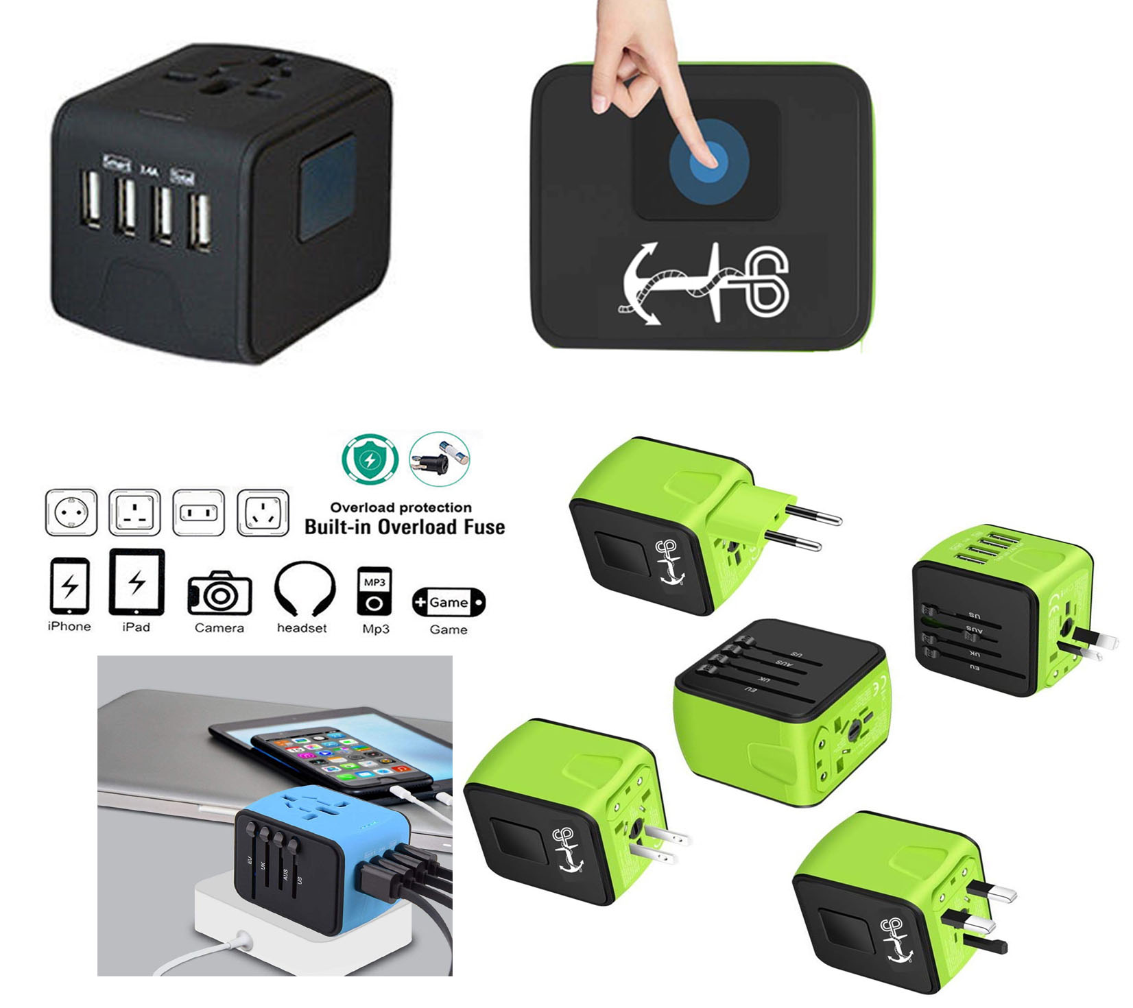 iBank ® Universal Travel Adapter, International Power Adapter 2