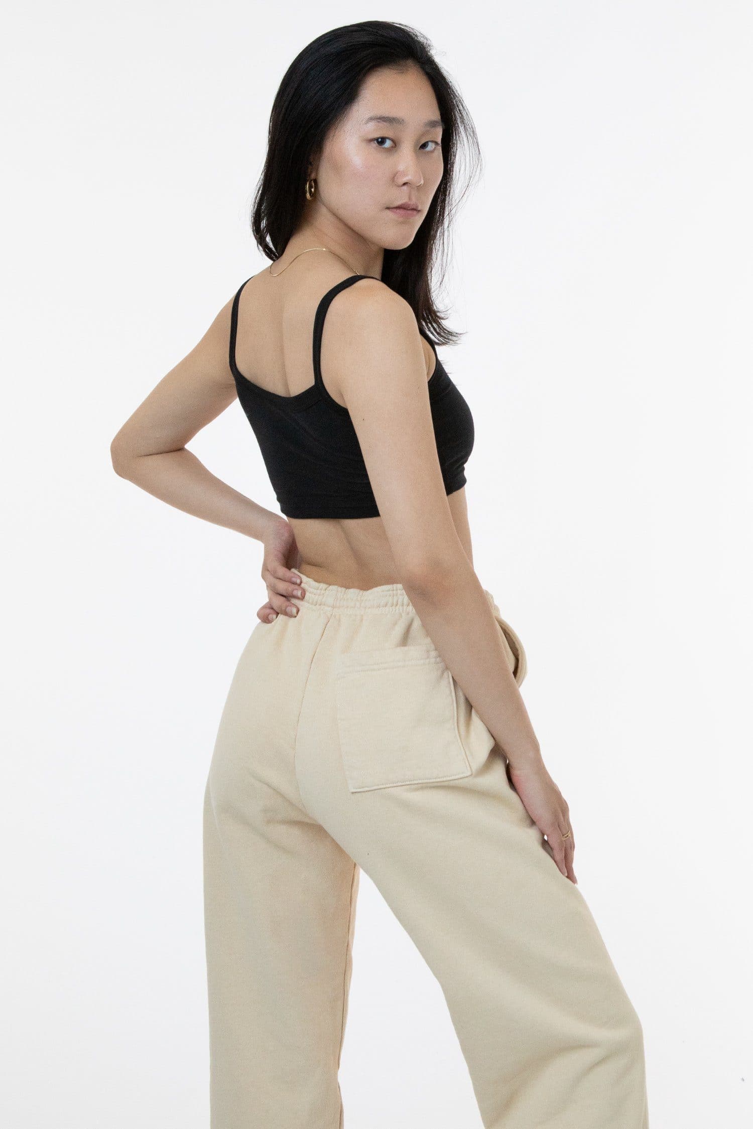 POLY COTTON CROPPED SPAGHETTI TANK 6