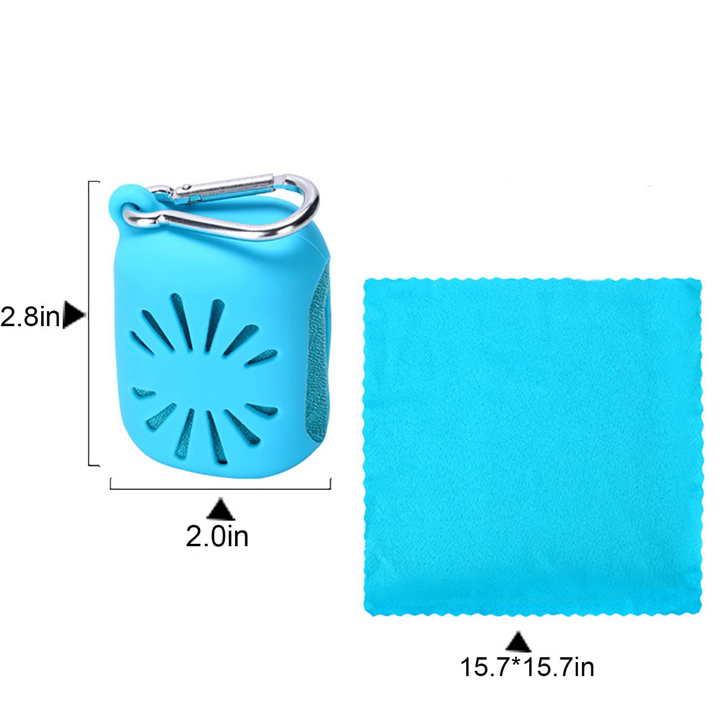 Microfiber Sports Cooling Towel w/ Silicone Case 5