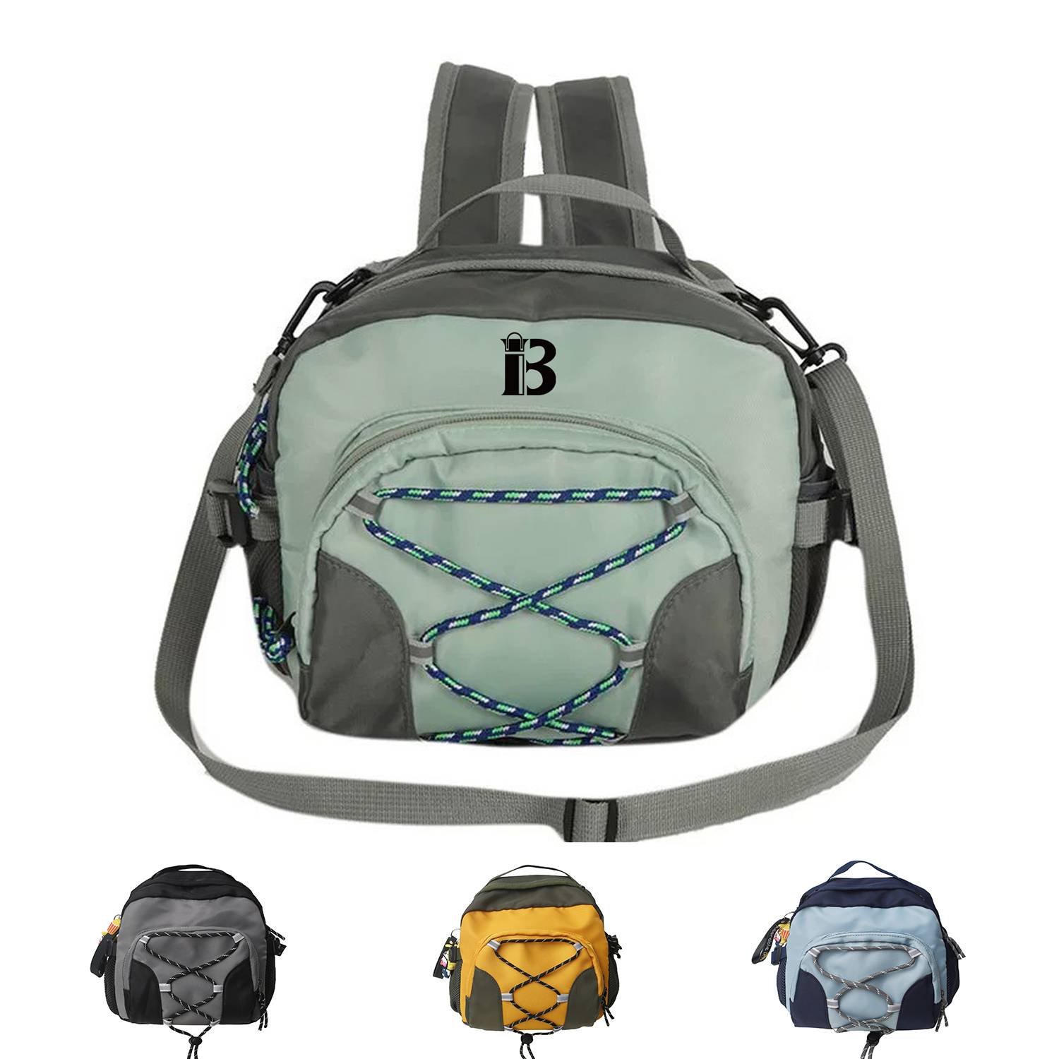 Polyester City Light Outdoor Hiking Crossbody Bag Backpack 6