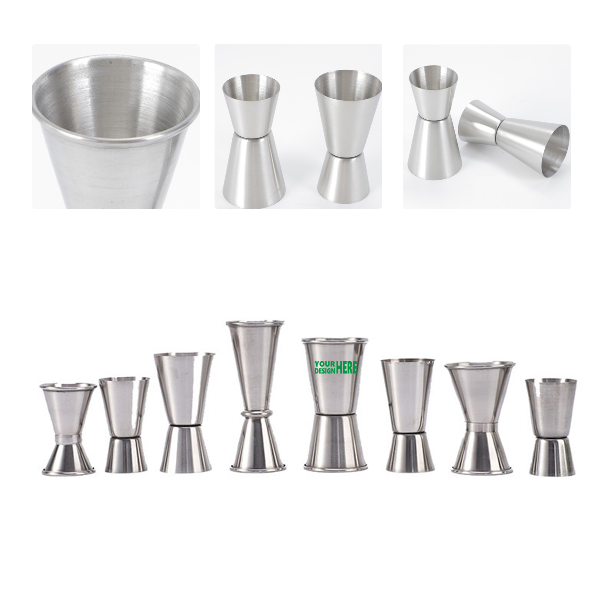 MOQ 50 Premium Stainless Steel Double Jigger Cup 2