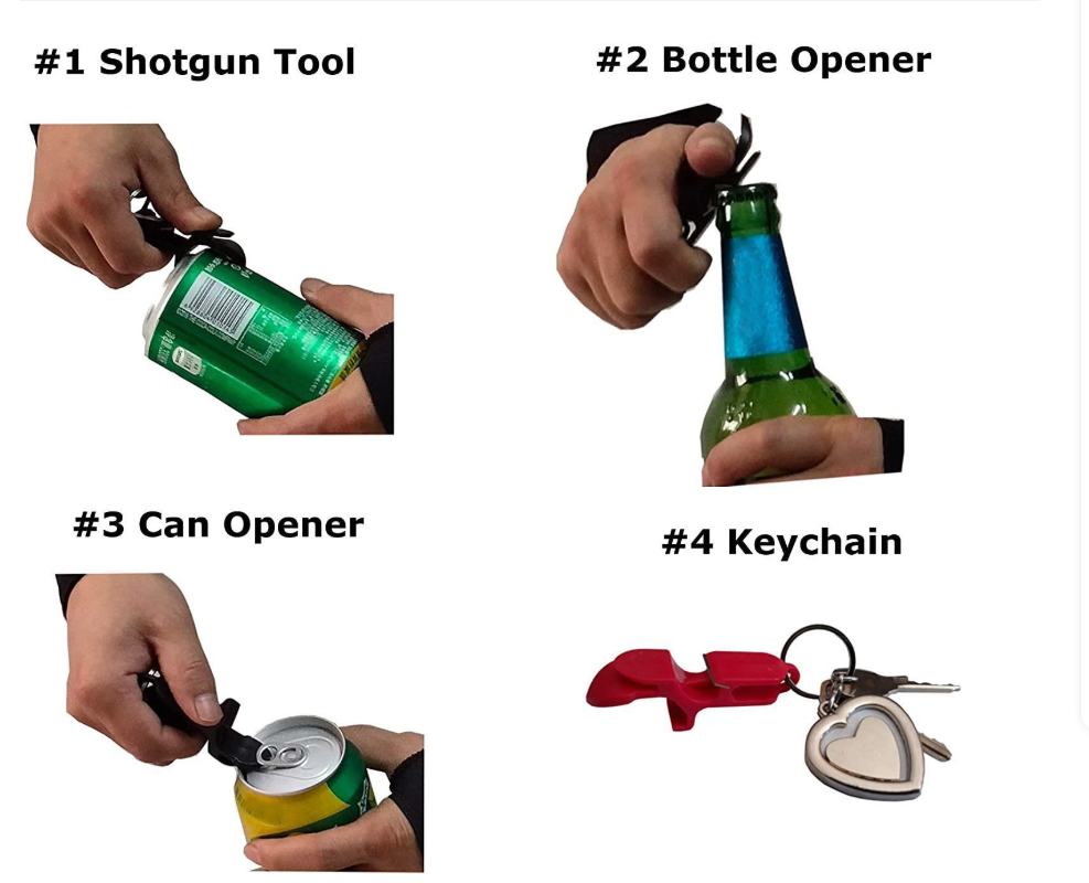 Beer Shotgun Tool Bottle Opener Keychain 5