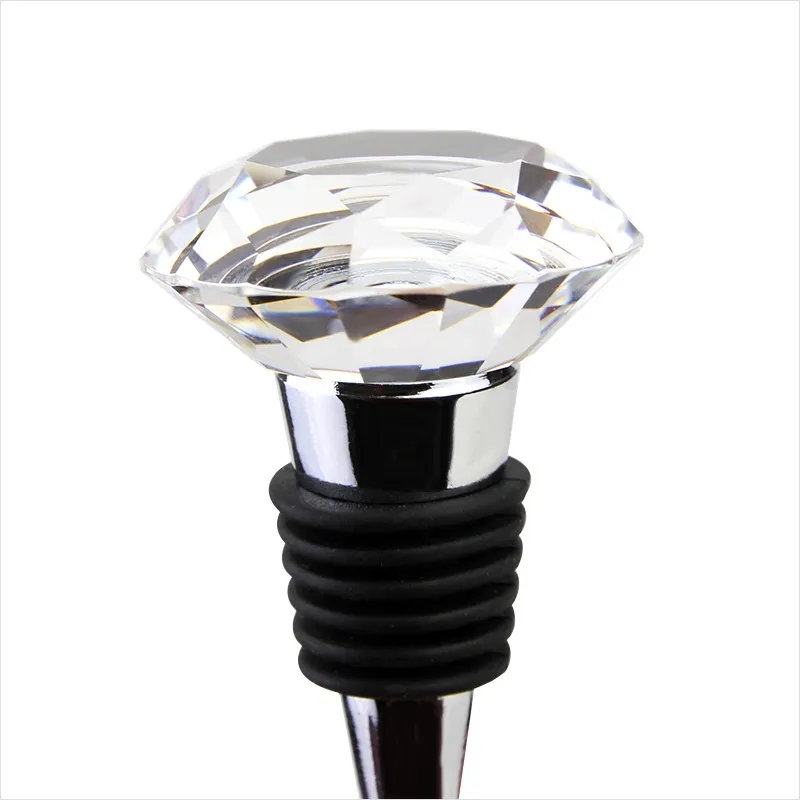 Crystal Diamond Cut Wine Stoppers 4