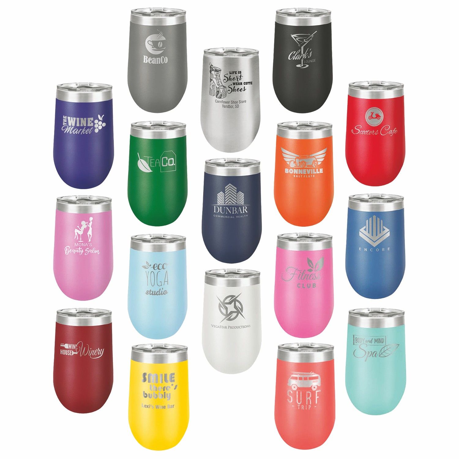 Polar Camel 16 Oz. Stainless Steel Stemless Wine Glass