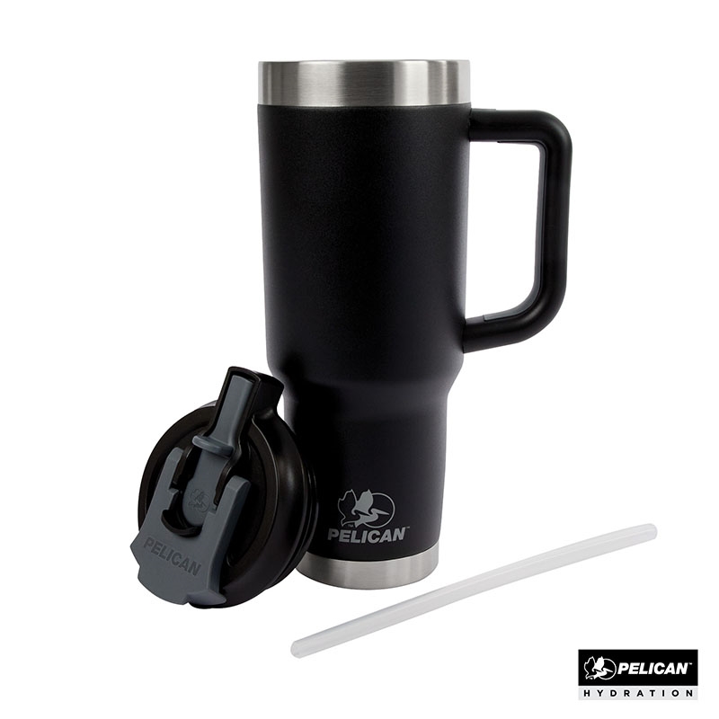 Pelican Porter™ Dual 40 oz. Dual Lid, Recycled Double Wall Stainless Steel Travel Tumbler 73