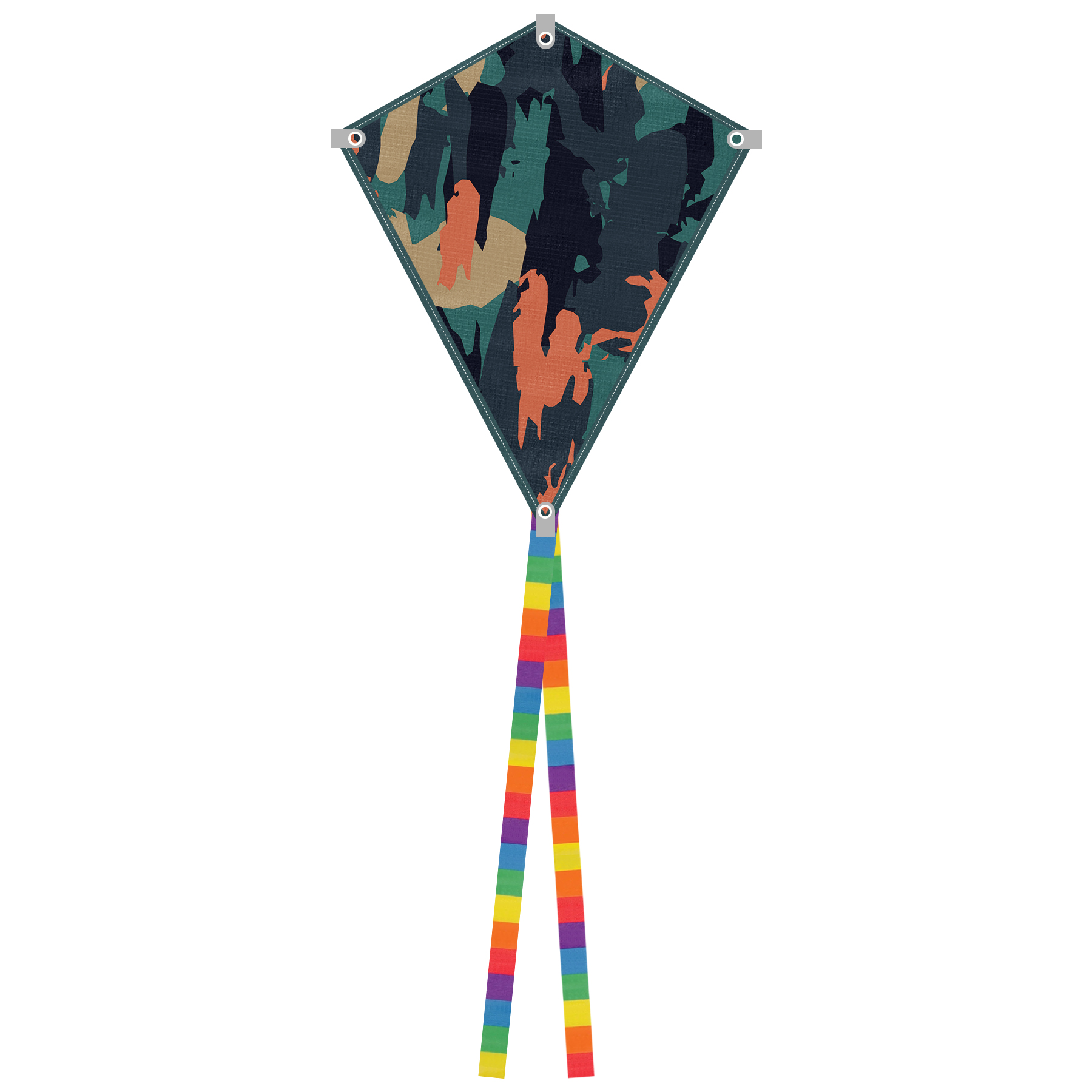 Full Color Polyester Diamond Kite Toy With String Set 9