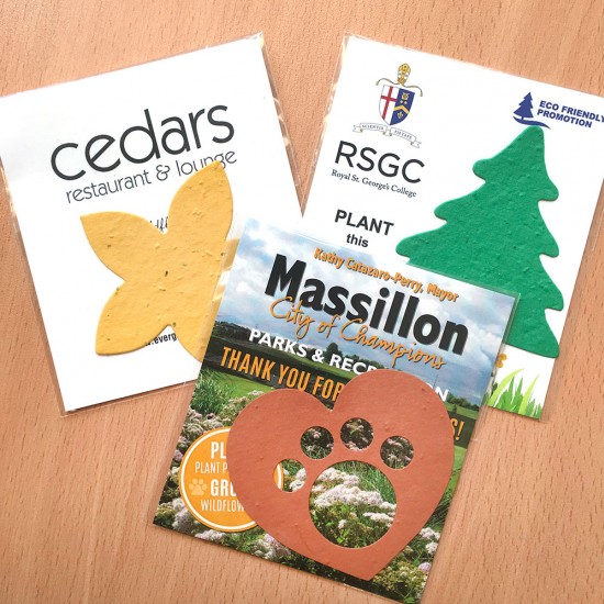 Single-Sided Custom Flat Card Seed Paper Giveaways 1