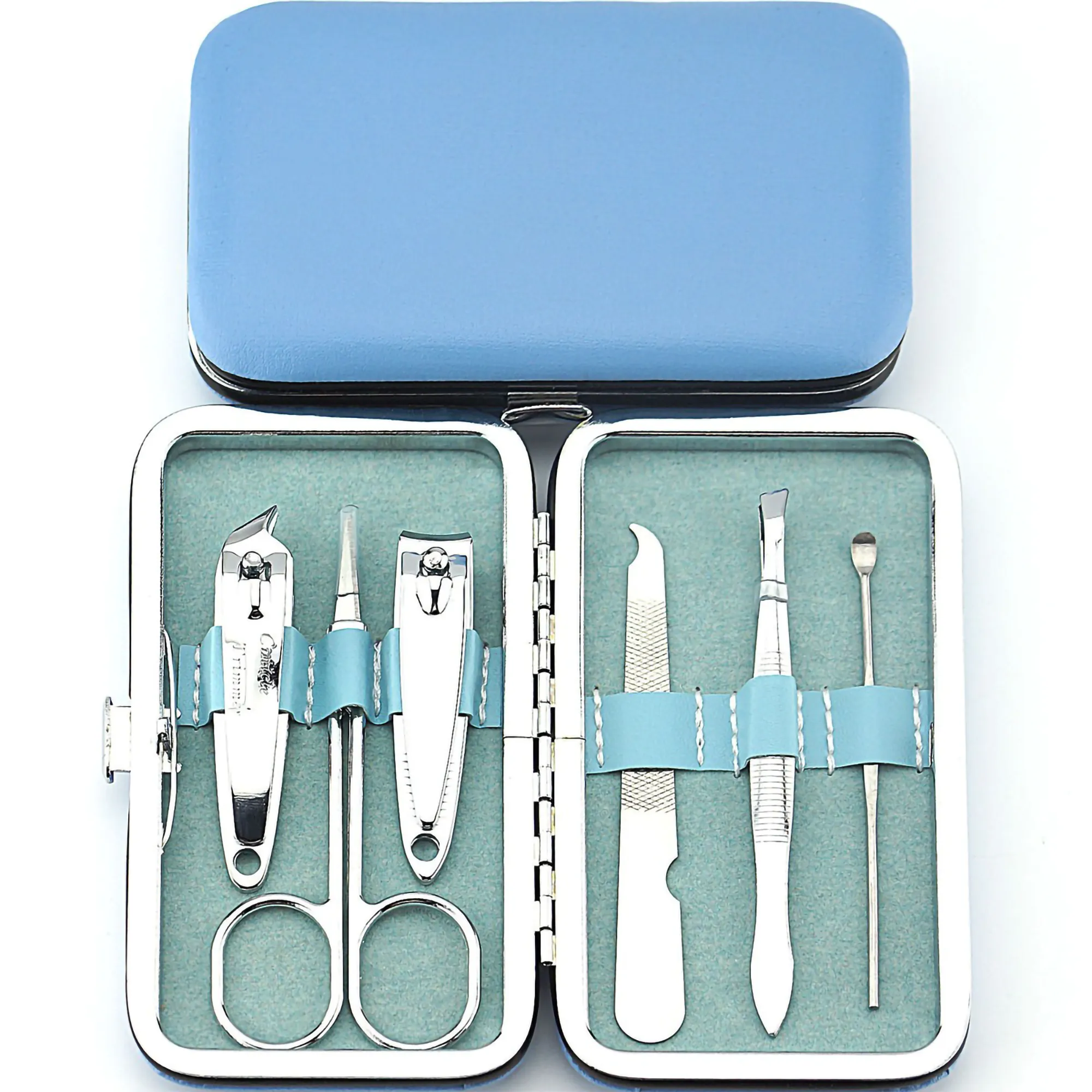 MOQ 100PCS Color Stainless Steel Nail Clippers Set 7 Pieces 12