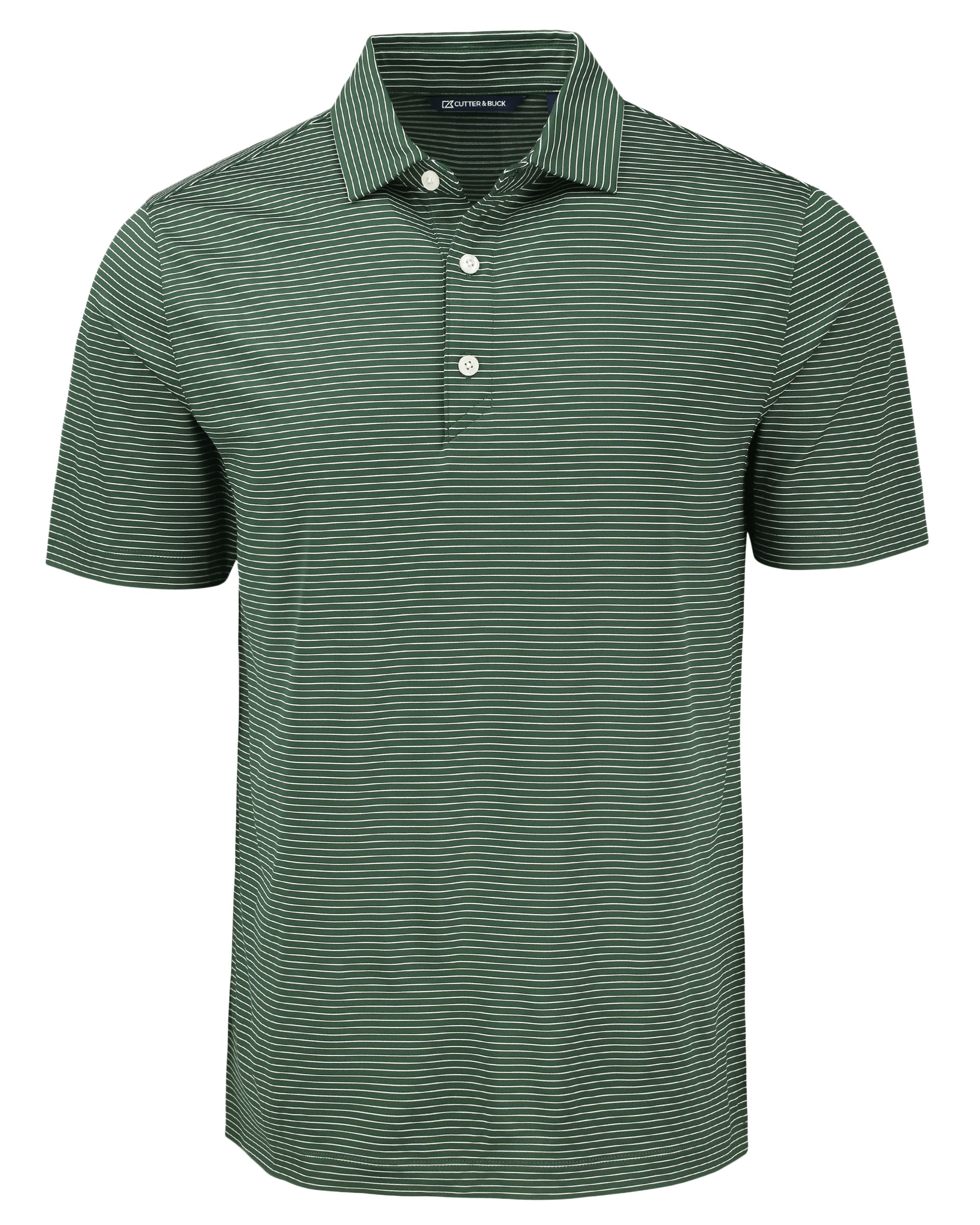 Cutter & Buck Forge Recycled Fine Line Stripe Four-Way Stretch Mens Polo 85
