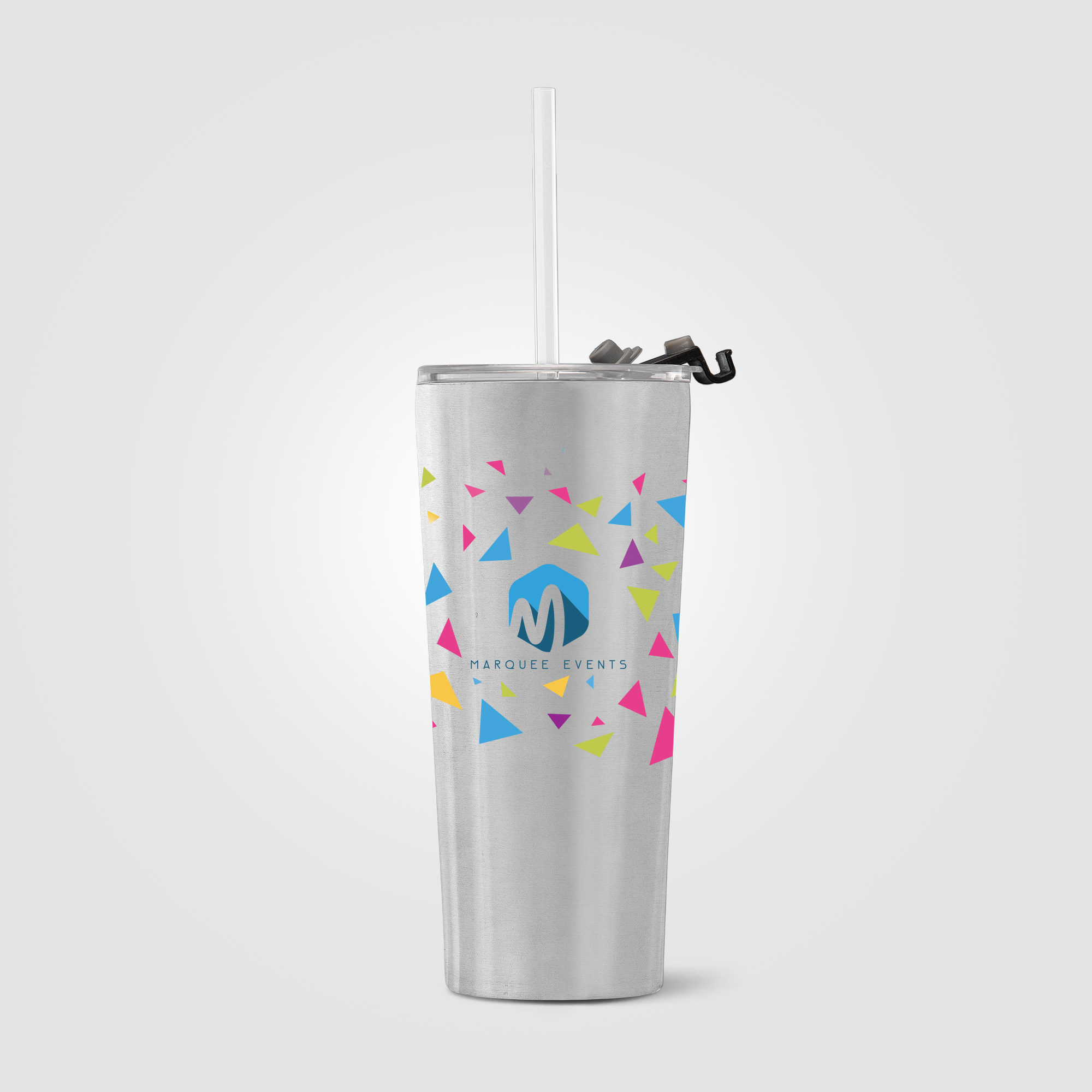 Excalibur - 21 oz. Double-Wall Stainless Tumbler with Straw​​ 4