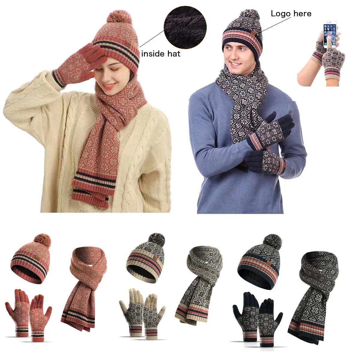 3-in-1 Knit Winter Warm Set 3