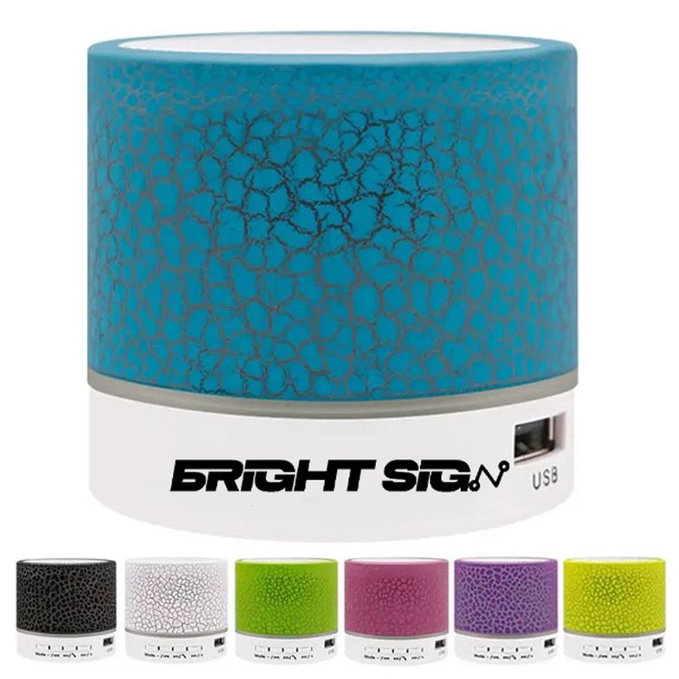 Portable Crack Wireless Mini BT Speaker with LED Light 1
