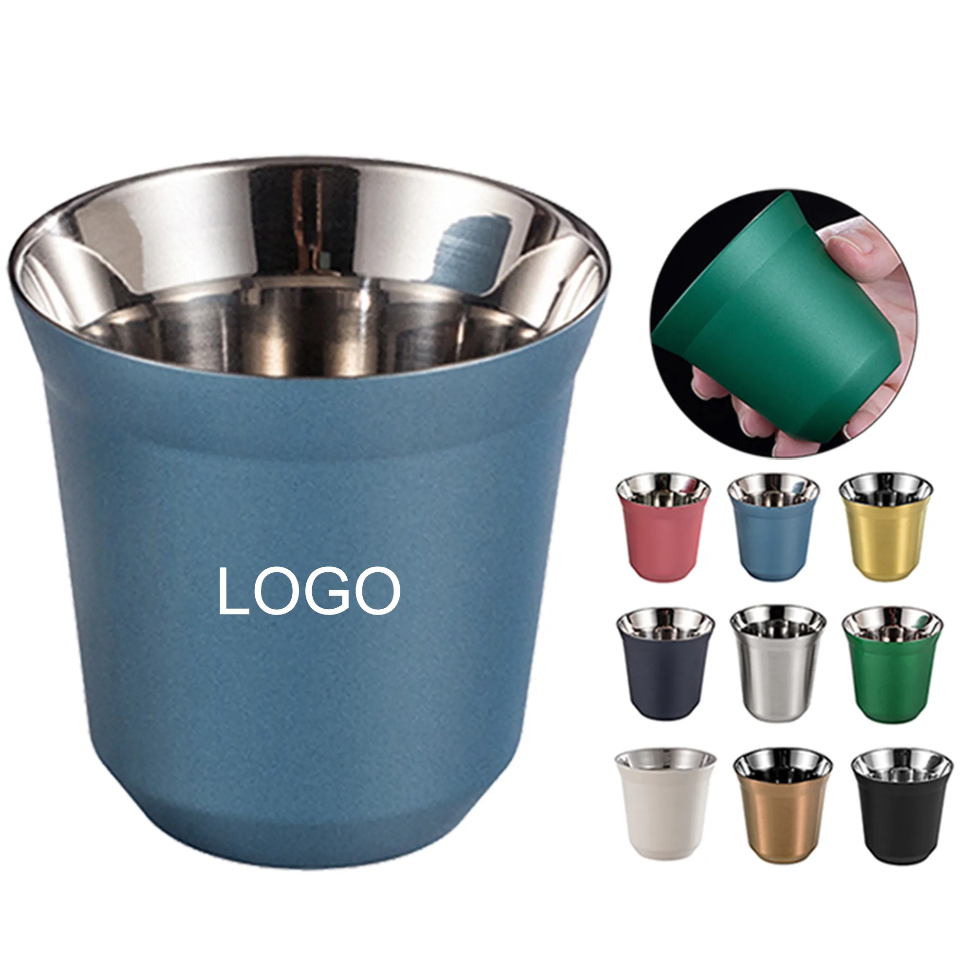 Colorful Double-Wall Stainless Steel Coffee Cup 2