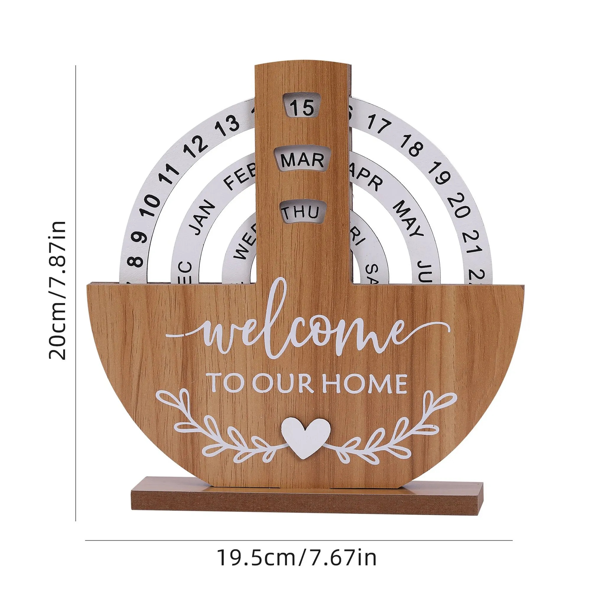 Adjustable Wooden Date Block with Custom Logo 2