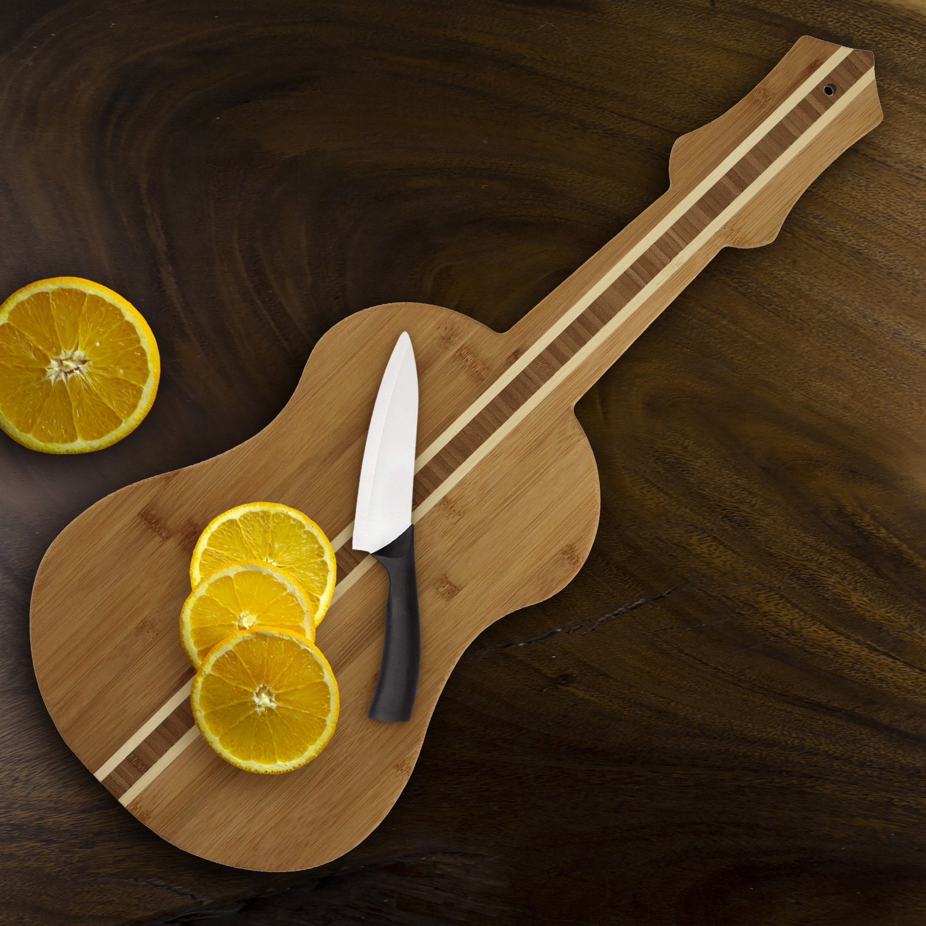 Ukulele / Guitar Shape Bamboo Cutting Board 8