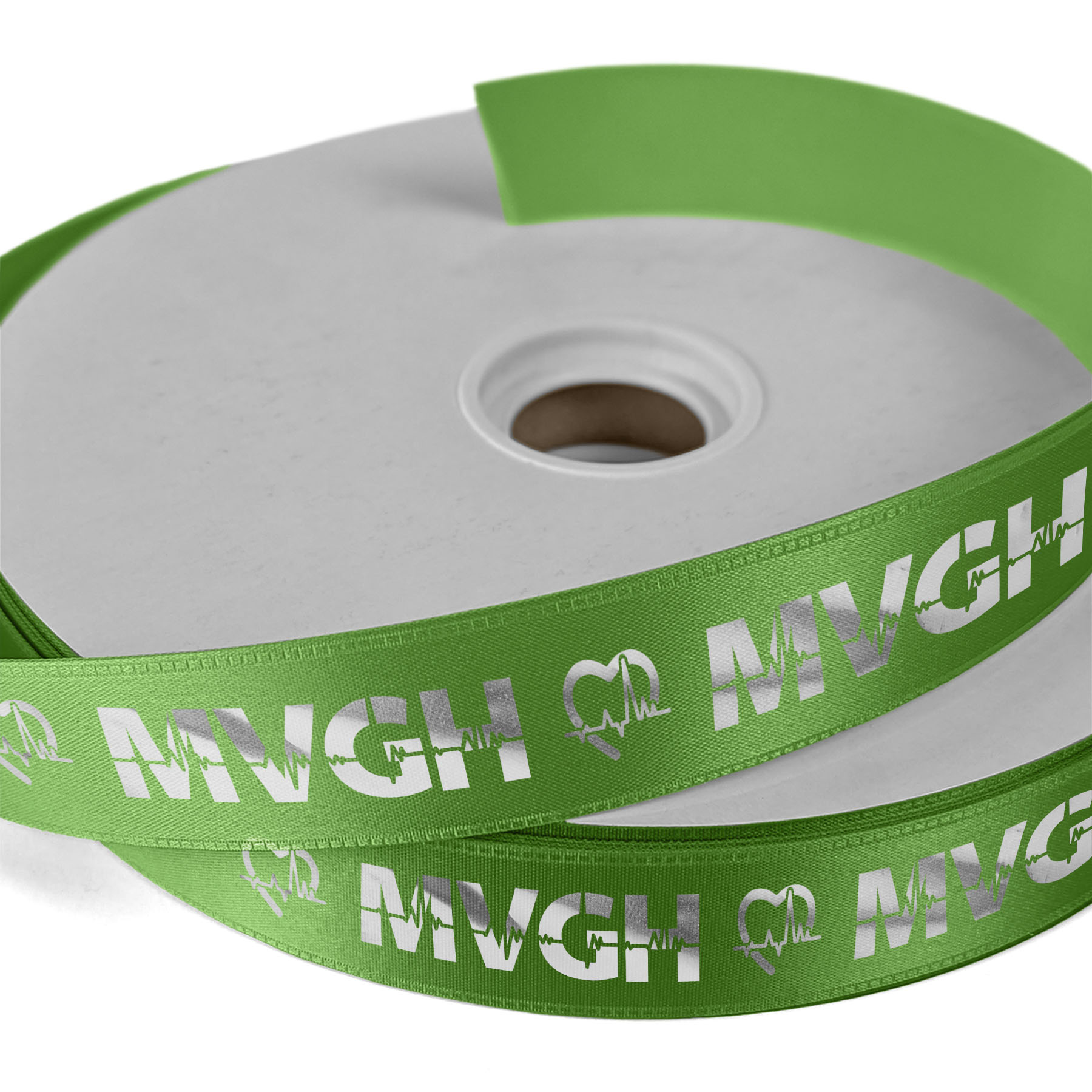 1" Badge Satin Ribbon - 100yd Roll - Foil Print 30