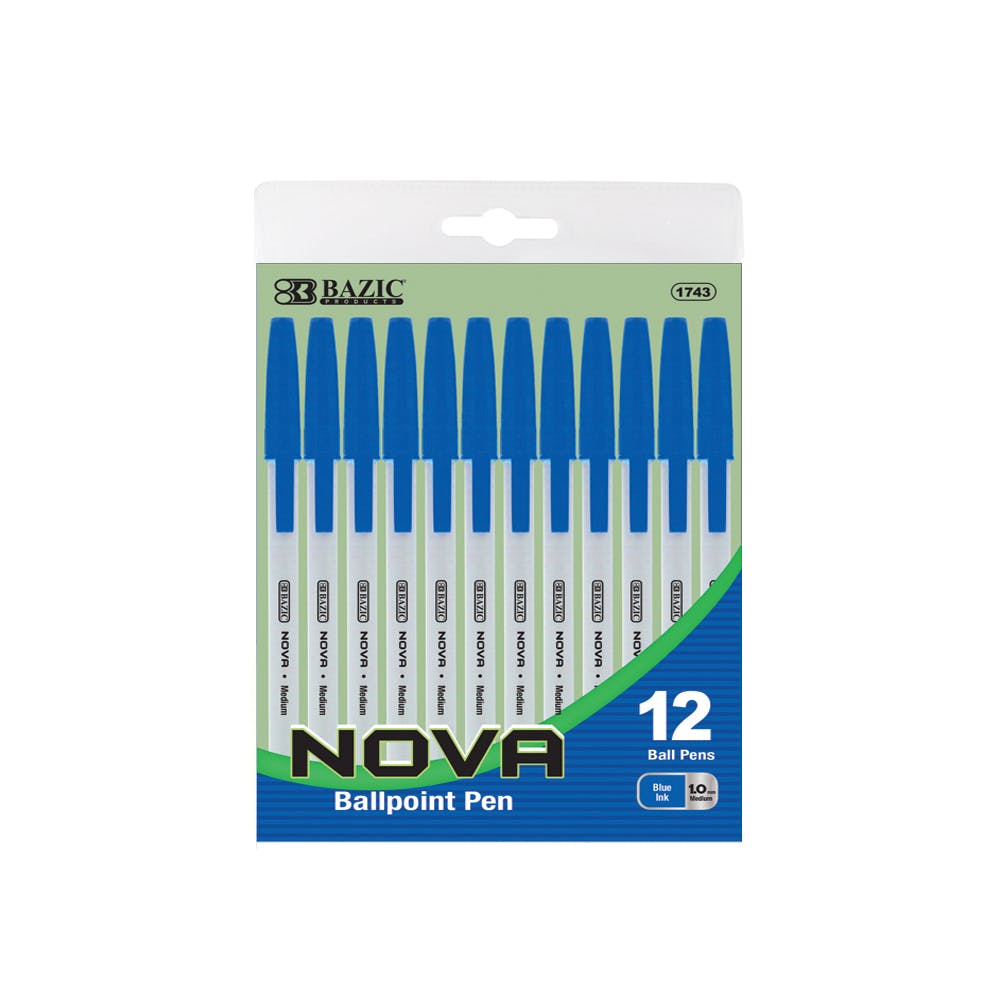 Ballpoint Pens - Blue Medium 12 Pack