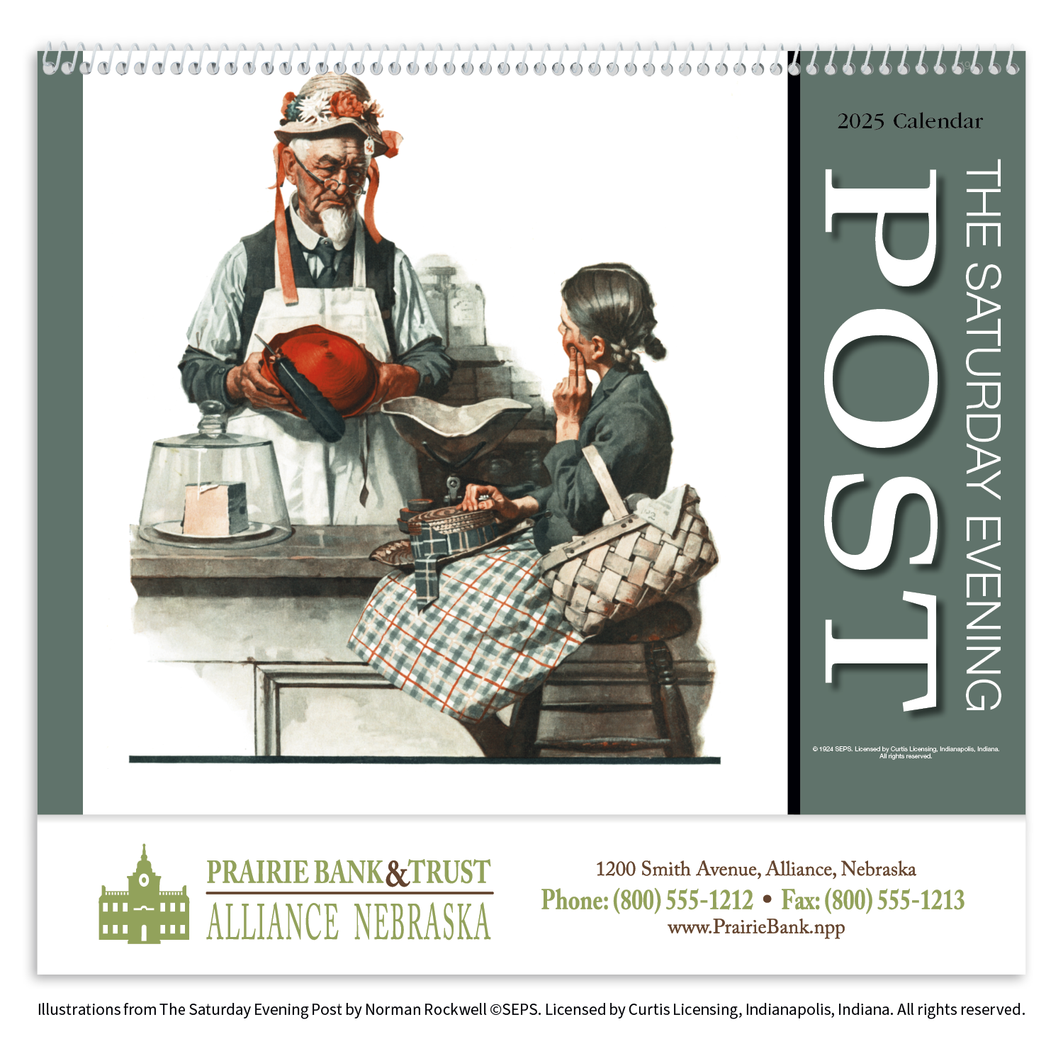 HotLine® Products Saturday Evening Post Appointment Calendar - Spiral 20