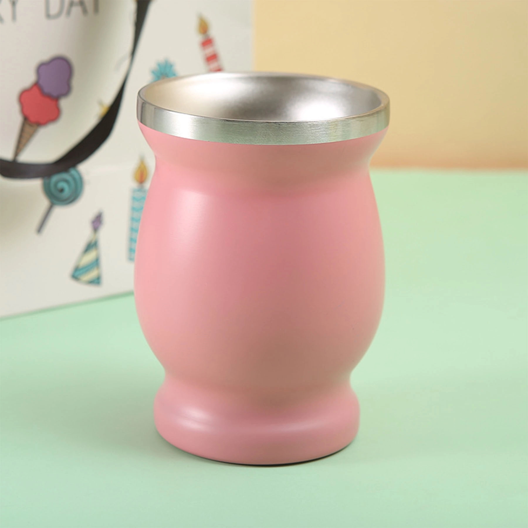 8 oz Stainless Steel Vacuum Insulated Beer Cup 3