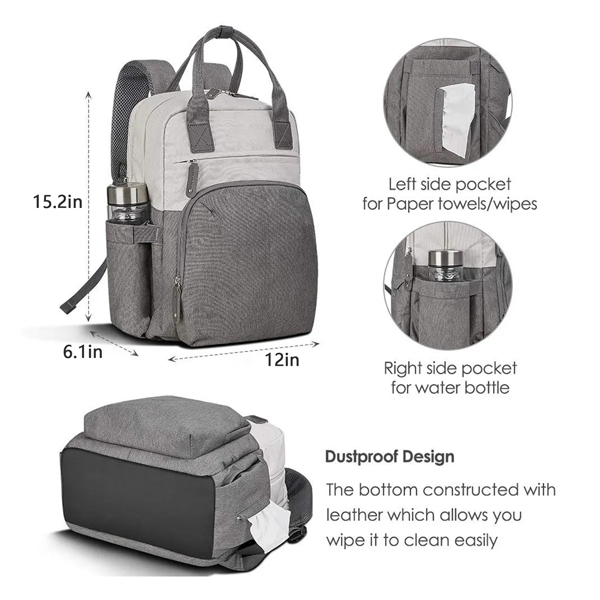 Multifunction Waterproof Travel Diaper Totes Bag Backpack 7