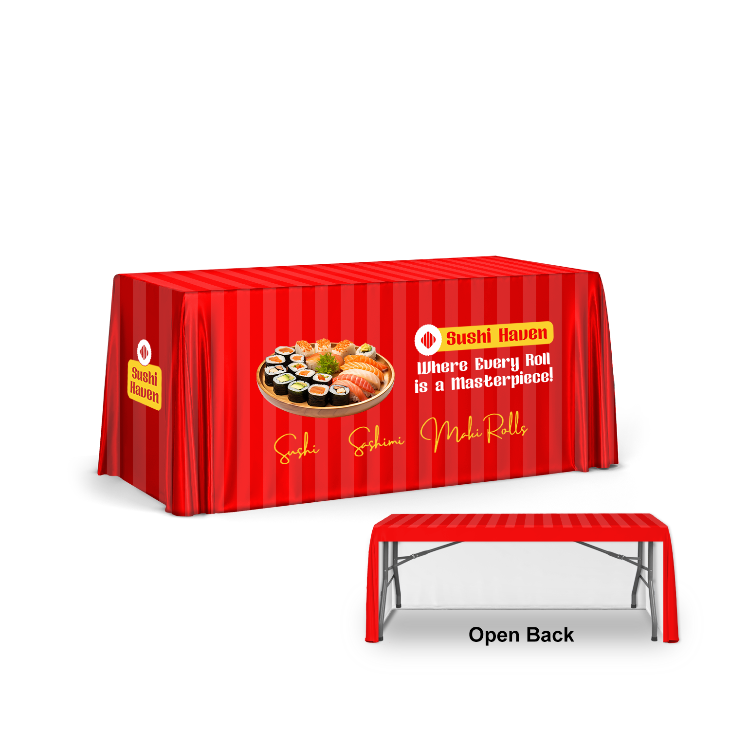 6' Premium Table Throw (3-Sided)