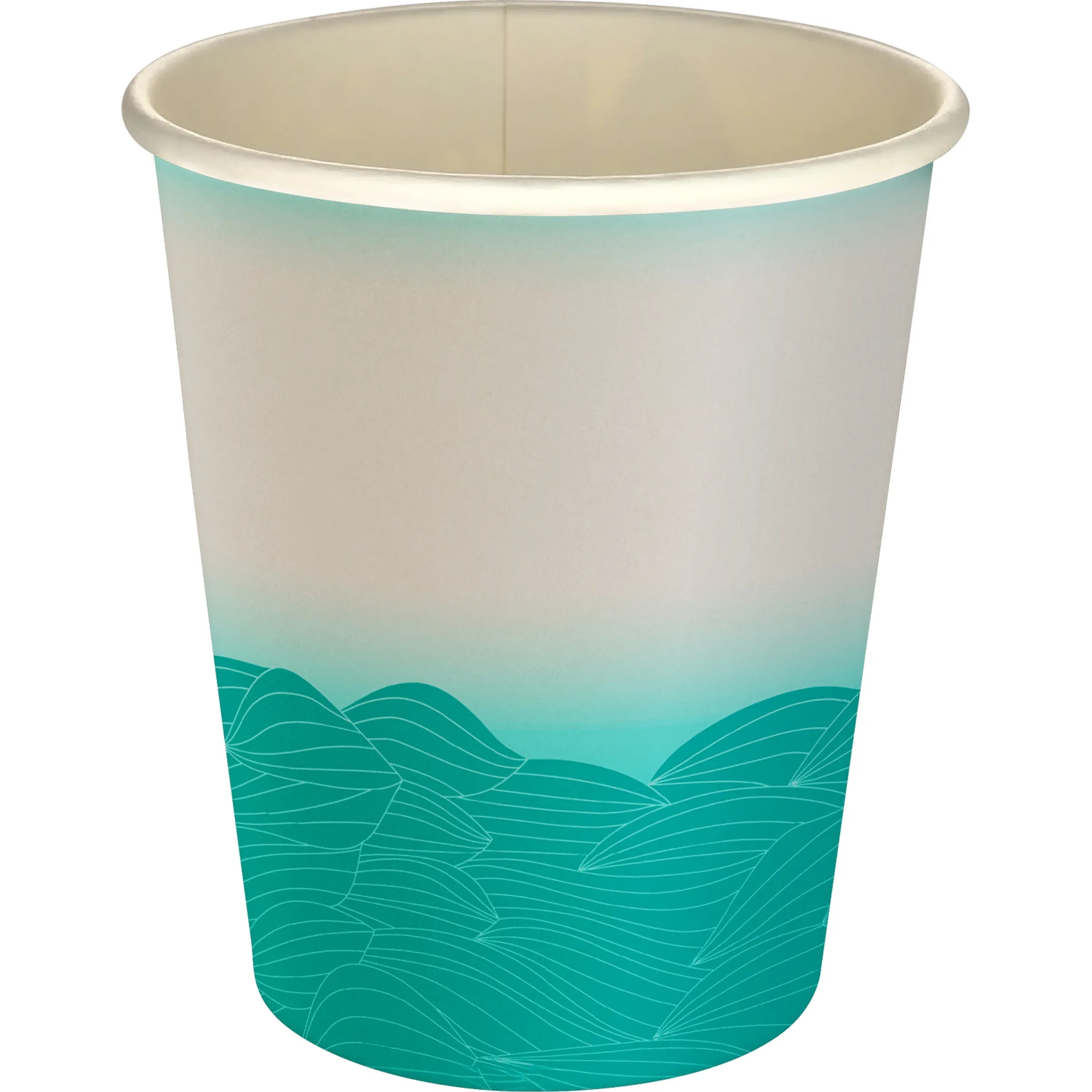 5 oz Full Color Turbulent Waves Paper Cup 9