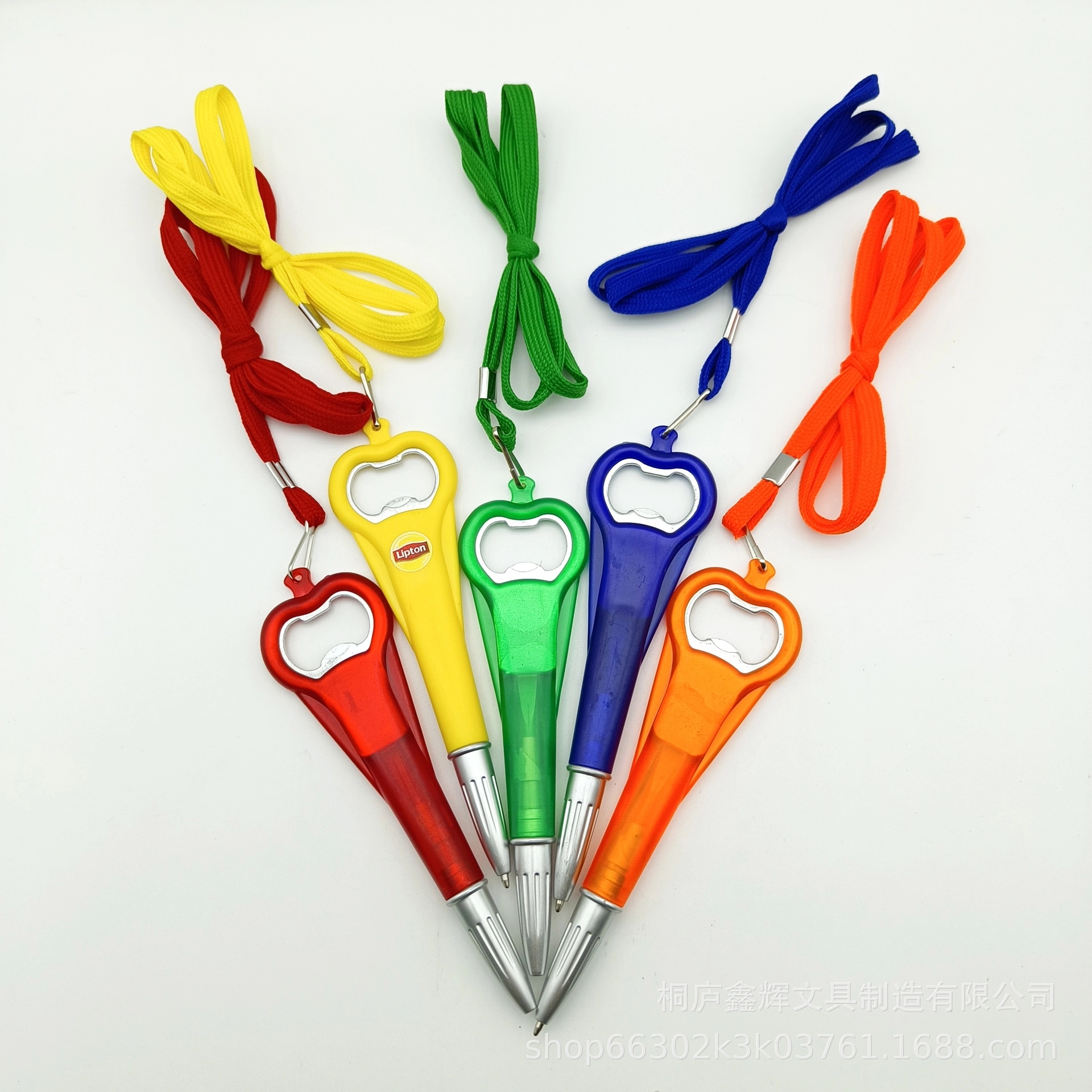Ballpoint Ball Pen With Necklace and Bottle Opener 4