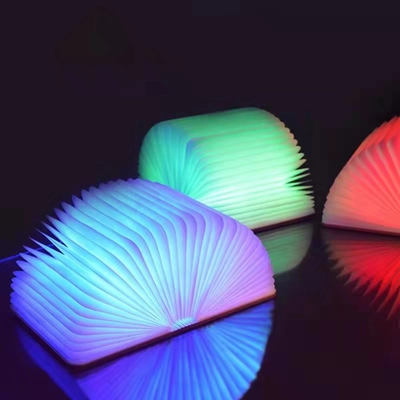 Wooden Folding Book Light 5