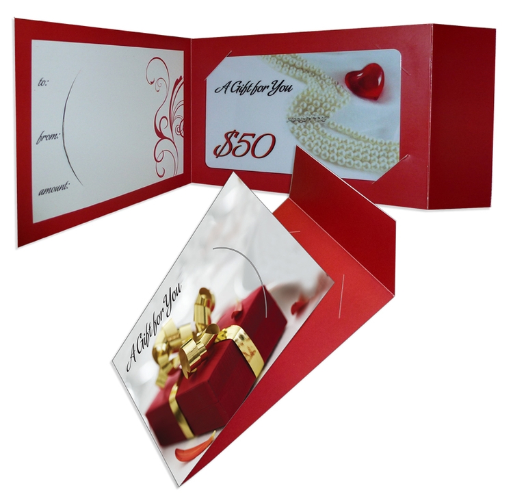 Side Fold Card Holder - 4 1/8" x 2 7/8" 2