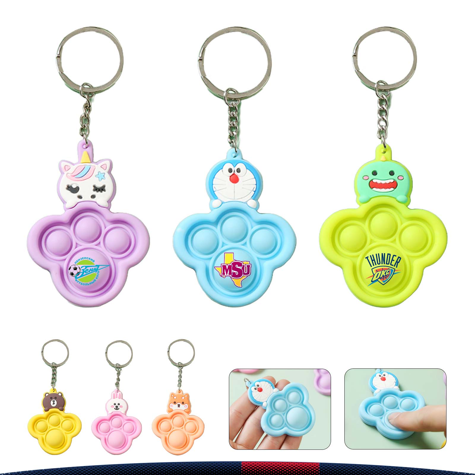 Lero Push Pop Bubble Keychain 7