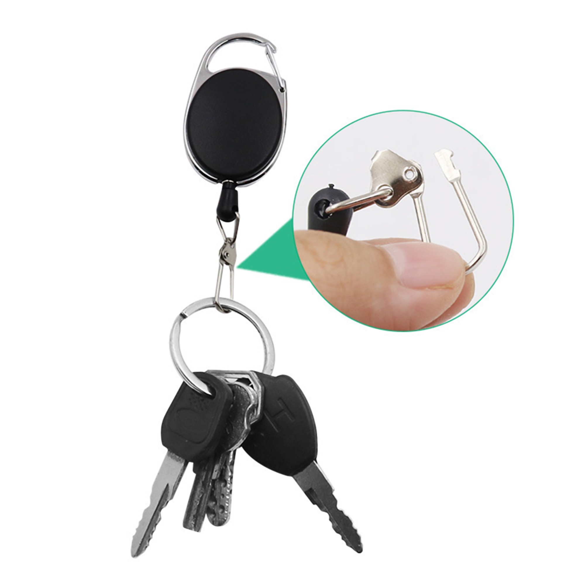 Carabiner Retractable Badge Holder and ID Reel 2