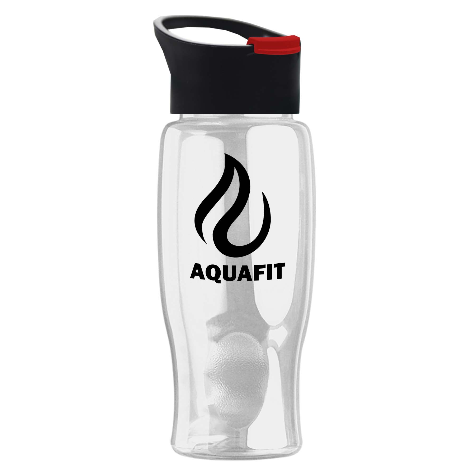 Poly-pure - 27 oz. Transparent Bottle with Pop-up 1