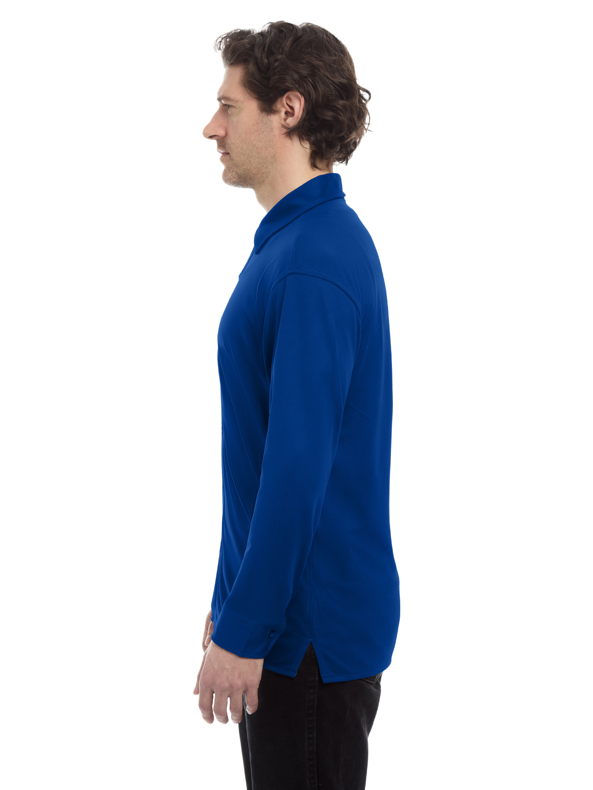 Blue Generation - Men's Pocketless Knit Stretch Woven Shirt 7